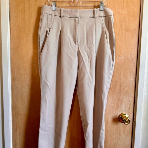 Reiss Beige Pleated Tapered Pant - Picture 2 of 5
